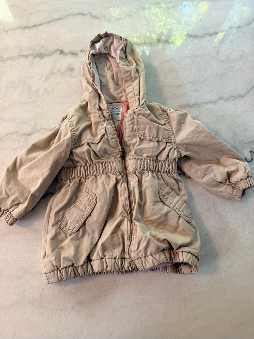 Old Navy Toddler Hooded Light in Beige